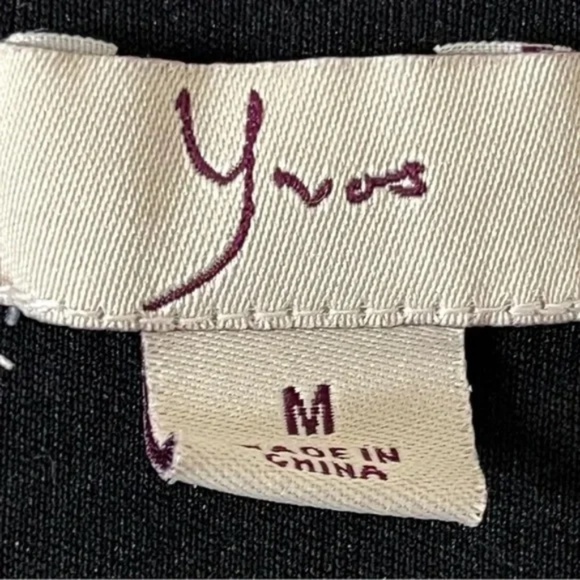 Yvos | Gray Black Baby Doll Layered Rosette Smocked Puff Sleeve Blouse, Medium - Picture 5 of 6